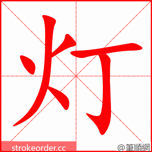 灯 的笔顺动画顺序