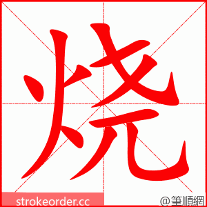 烧 的笔顺动画顺序