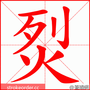 烮 的笔顺动画顺序