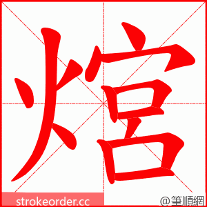 熍 的笔顺动画顺序