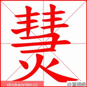 熭 的笔顺动画顺序