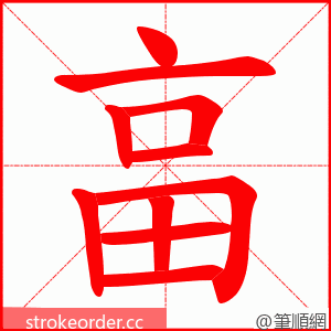 畗 的笔顺动画顺序