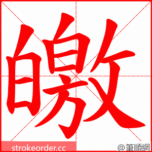 皦 的笔顺动画顺序