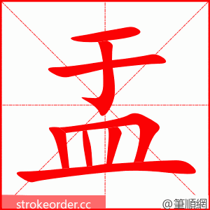 盂 的笔顺动画顺序