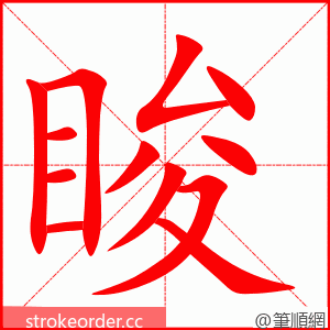 睃 的笔顺动画顺序