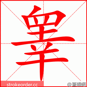 stroke order animation of 睾