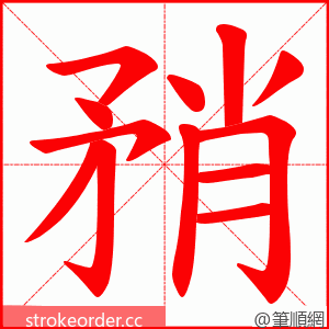 矟 的笔顺动画顺序