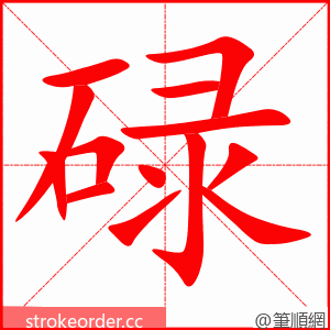 碌 的笔顺动画顺序
