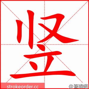 竖 的笔顺动画顺序