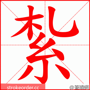 紮 的笔顺动画顺序