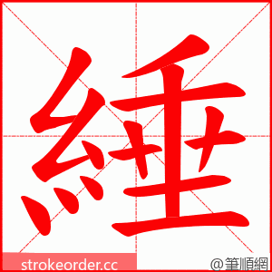 綞 的笔顺动画顺序
