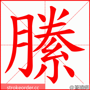 縢 的笔顺动画顺序