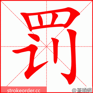 罚 的笔顺动画顺序