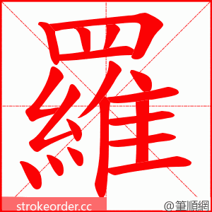 羅 的笔顺动画顺序