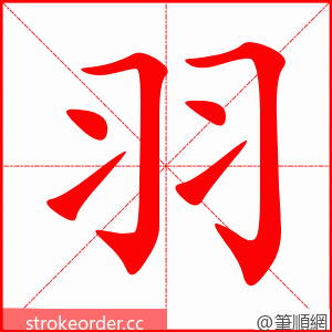 羽 的笔顺动画顺序