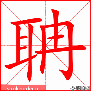 聃 的笔顺动画顺序