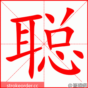 聪 的笔顺动画顺序