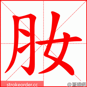 肗 的笔顺动画顺序