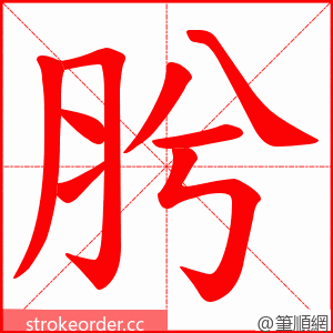 肹 的笔顺动画顺序