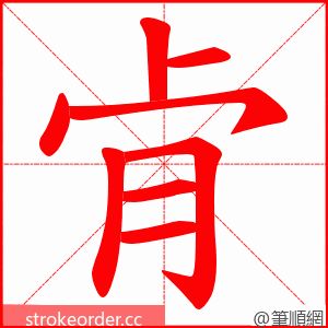 肻 的笔顺动画顺序