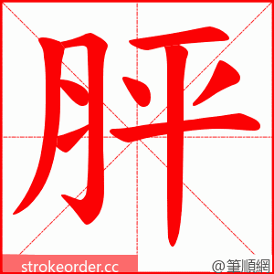 胓 的笔顺动画顺序