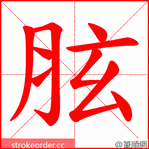 胘 的笔顺动画顺序