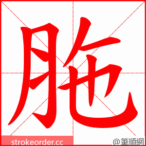 胣 的笔顺动画顺序