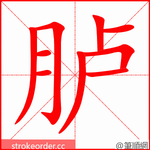 胪 的笔顺动画顺序