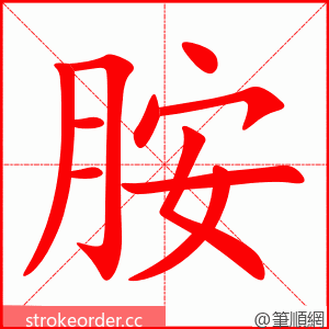 胺 的笔顺动画顺序