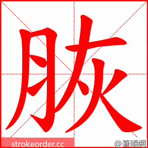 脄 的笔顺动画顺序