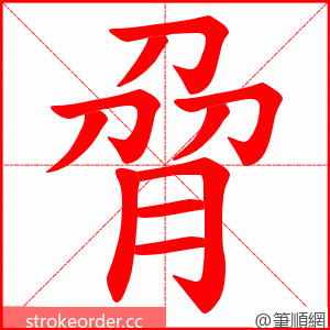 脋 的笔顺动画顺序