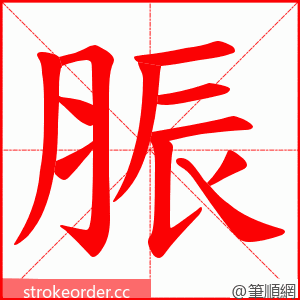 脤 的笔顺动画顺序