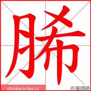 脪 的笔顺动画顺序