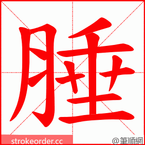 腄 的笔顺动画顺序