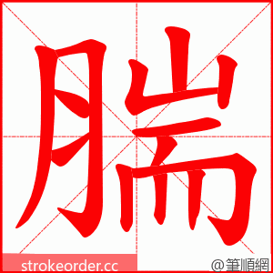 腨 的笔顺动画顺序