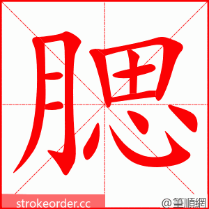 腮 的笔顺动画顺序