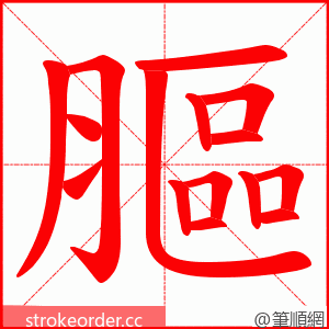 膒 的笔顺动画顺序