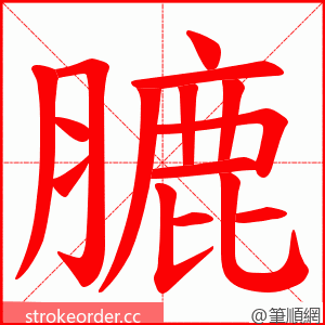 膔 的笔顺动画顺序