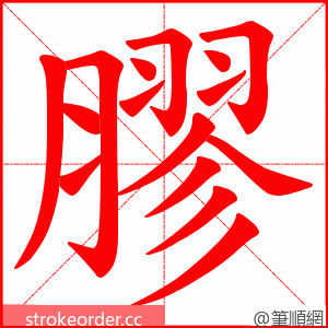 膠 的笔顺动画顺序