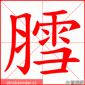 膤 的笔顺动画顺序