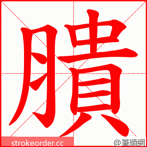 膭 的笔顺动画顺序