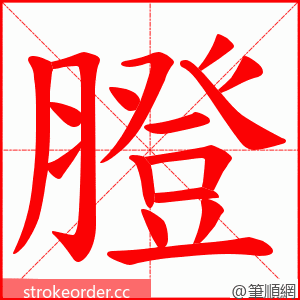 膯 的笔顺动画顺序