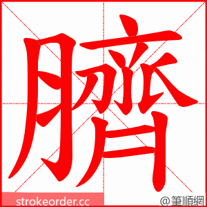 臍 的笔顺动画顺序