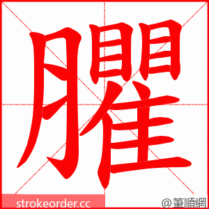 臞 的笔顺动画顺序