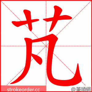 芃 的笔顺动画顺序