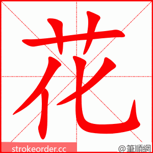 花 的笔顺动画顺序