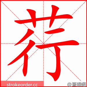 荇 的笔顺动画顺序