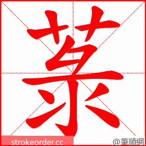 菉 的笔顺动画顺序