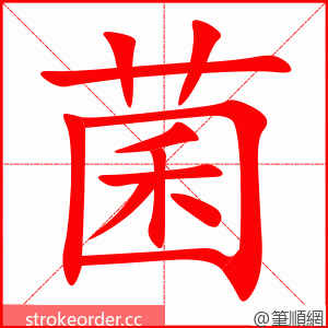 菌 的笔顺动画顺序