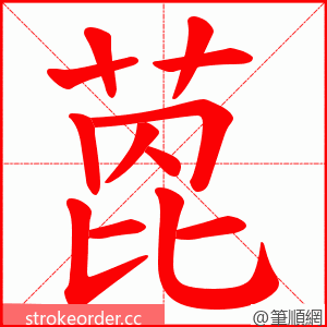 萞 的笔顺动画顺序